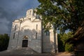 Oplenac Mausoleum in Topola, Serbia. Also called Saint George Church, it hosts the remains of the Yugoslav kings of Karadjordjevic Royalty Free Stock Photo