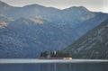 Saint George small island in Adriatic sea in bay of Kotor Royalty Free Stock Photo