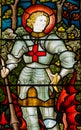 Saint George stained glass window Royalty Free Stock Photo