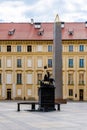 Saint George Statue at Prague Castle Courtyard Royalty Free Stock Photo