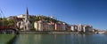 Saint georges church, next to the Saone river Royalty Free Stock Photo