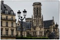 Saint Germain l Aixerrois church in Paris across the Louvre Royalty Free Stock Photo