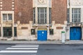 Saint Gilles, Brussels Capital Region - Belgium - Rectangular facade of the Stadium of the soccer club Union Saint Gilloise