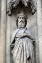 Saint Gontran, statue on the portal of the Basilica of Saint Clotilde in Paris