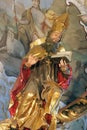 Saint Gregory, statue on the main altar in the church of Our Lady of Snow in Kutina, Croatia