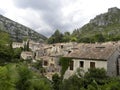 Saint-guilhem-le-desert, a village in herault, languedoc, france Royalty Free Stock Photo