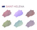 Saint Helena dotted map set.