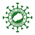 Saint Helena Reopening Stamp.