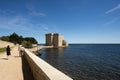 Saint Honorat fortified monastery, France Royalty Free Stock Photo