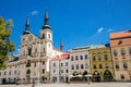 Saint Ignatius Church at Masaryk Square, Jihlava, Czech Republic. July 05, 2020