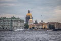 Saint Isaac Cathedral And Hermitage Museum - View From Neva River Royalty Free Stock Photo