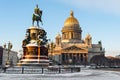 Saint Isaac Cathedral and the Monument to Emperor Nicholas I, St. Petersburg