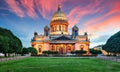 Saint Isaac`s Cathedral or Isaakievskiy Sobor in Saint Petersburg, Russia is the largest Russian Orthodox cathedral in the city Royalty Free Stock Photo