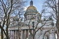 Saint Isaac`s Cathedral or Isaakievskiy Sobor in Saint Petersburg, Russia is the largest Russian Orthodox cathedral Royalty Free Stock Photo