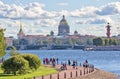 Saint Isaac`s Cathedral, Palace Bridge and Admiralty in Saint Petersburg