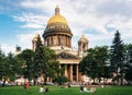 Saint Isaac`s Cathedral in Saint Petersburg Royalty Free Stock Photo