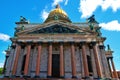 Saint isaac`s cathedral with the sky in Saint Petersburg, Russia. Royalty Free Stock Photo