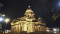 Saint Isaac's Cathedral at the historical center of St.Petersburg, Russia. Action. Breathtaking beautiful temple with Royalty Free Stock Photo