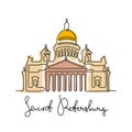 Saint Isaacs Cathedral vector illustration Royalty Free Stock Photo