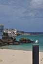 Saint Ives sand beach and old port, Cornwall, England, UK Royalty Free Stock Photo