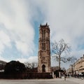 The Saint-jacques tower, historical building and the landmark of the first district of Paris, France