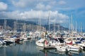 Saint-Jean-Cap-Ferrat, France, September 2021. Parking of yachts and boats in the Cote d`Azur resort in the Provence . Royalty Free Stock Photo