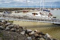 Saint-Jean Port Joli port on the saint Lawrence seaway in the  region of Bas Saint Laurent Royalty Free Stock Photo