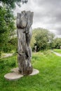 Internationale wood sculpture at the Trois Berets parc in Saint Jean Port Joli QUEBEC Royalty Free Stock Photo