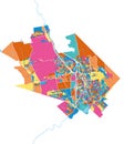 Saint-Jerome, Canada colorful high resolution art map