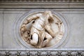 Saint Jerome, relief on the portal of the Cathedral of Saint Lawrence in Lugano