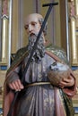 Saint Joachim, the father of the Blessed Virgin, old art sculpture in Croatian church
