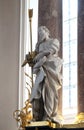 Saint Joachim statue on the main altar in Amorbach Benedictine monastery church in Lower Franconia, Bavaria, Germany