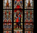 Saint John, the Baptist,stained glass window Royalty Free Stock Photo