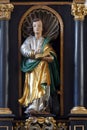 Saint John the Evangelist, statue on the pulpit in the Church of Saint Catherine of Alexandria in Zagreb