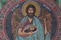 Saint John fresco, Radu Voda monastery, Bucharest Royalty Free Stock Photo