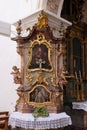 Saint John of Nepomuk altar in the church of St. John in Ursberg, Germany Royalty Free Stock Photo