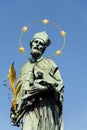Saint John of Nepomuk statue, Charles Bridge, Prague, Czech Republic Royalty Free Stock Photo