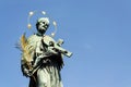 Saint John of Nepomuk statue, Charles Bridge, Prague, Czech Republic Royalty Free Stock Photo