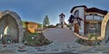 Saint Joseph Catholic Church Entrance in ZetevÃÂ¡ralja (Sub Cetate), Romania Royalty Free Stock Photo