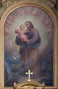 Saint Joseph holding child Jesus Royalty Free Stock Photo