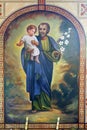 Saint Joseph holds a child Jesus, Saint Helena Church in Zabok, Croatia