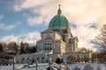 Saint Joseph Oratory with snow - Montreal, Quebec, Canada Royalty Free Stock Photo