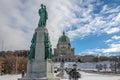 Saint Joseph Oratory with snow - Montreal, Quebec, Canada Royalty Free Stock Photo