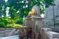 Saint Joseph's Oratory's fountain in the back.