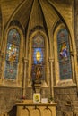 Saint Joseph Statue Stained Glass Notre Dame Church Nice France Royalty Free Stock Photo