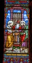Mary Joseph Marriage Stained Glass Notre Dame Nice France