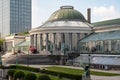 Saint Josse, Brussels Business District, Belgium - Dome of the botanical garden and glasshouses in the city center