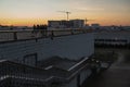 Saint Josse, Brussels Capital Region, Belgium - The Brussels congres panorama at sunset