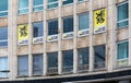 Saint-Josse, Brussels Capital Region, Belgium :Close up of the headquarters of the Vlaams Belang right wing political