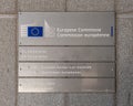 Saint- Josse, Brussels Capital Region - Belgium - Close up of the sign of the Eurostat European commission building